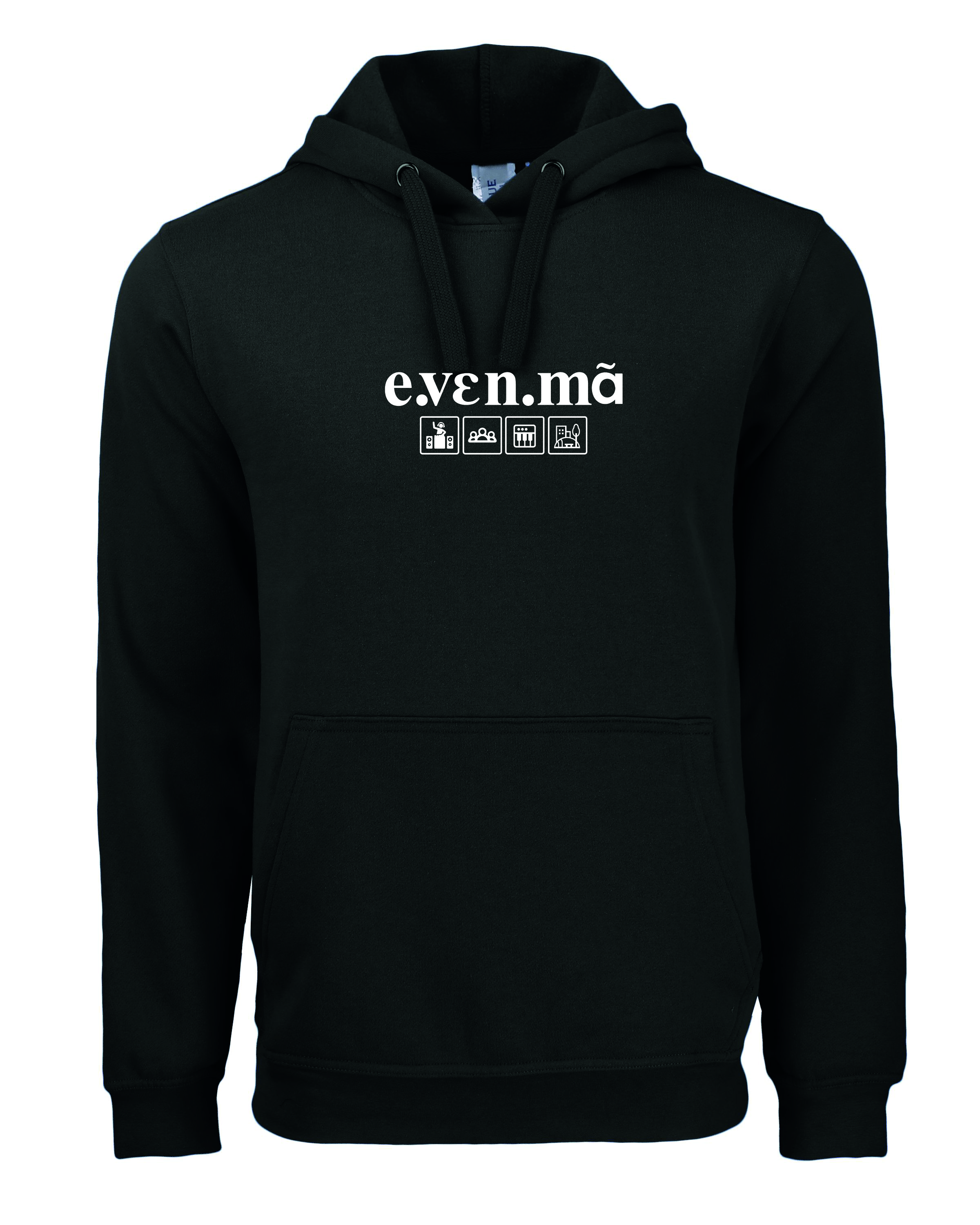 Chandail capuchon noir Evenma